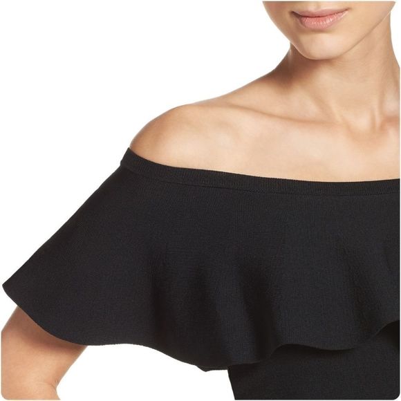 ELIZA J Ruffle Top in Black ​ - Picture 4 of 6
